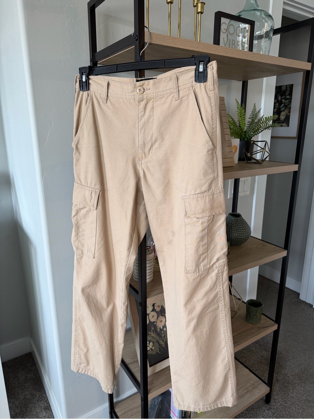 RSQ Beige Cargo Pants with Utility Pockets